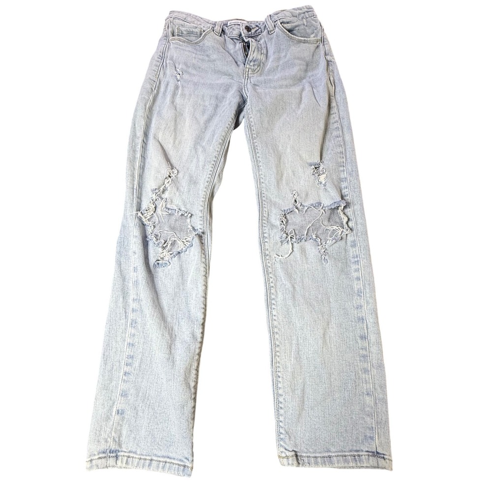 Studio Blue Distressed Ripped Jeans Light Wash Denim‎ Casual Size 28